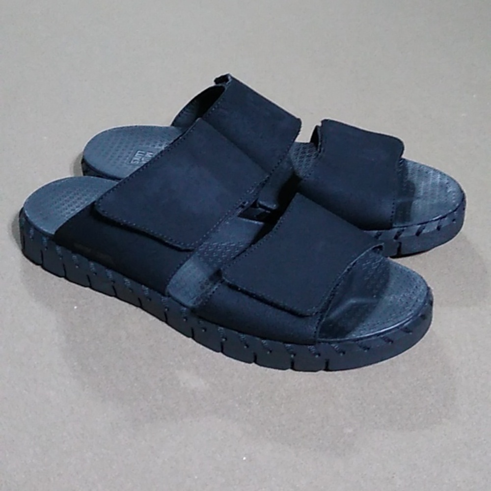 Muk Luks Flexi Central Park Sandals Black size 10 - Picture 1 of 11